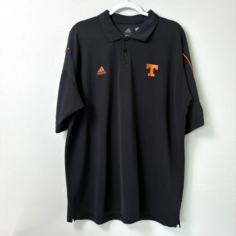 Adidas‎ University of Tennessee Polo Shirts Mens XL White Black Logo Volunteers